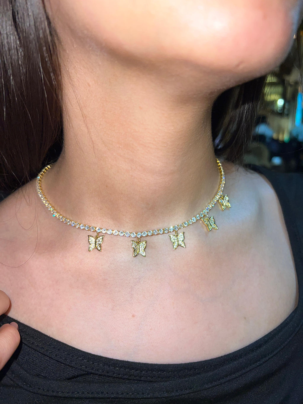 Butterfly Tennis Necklace