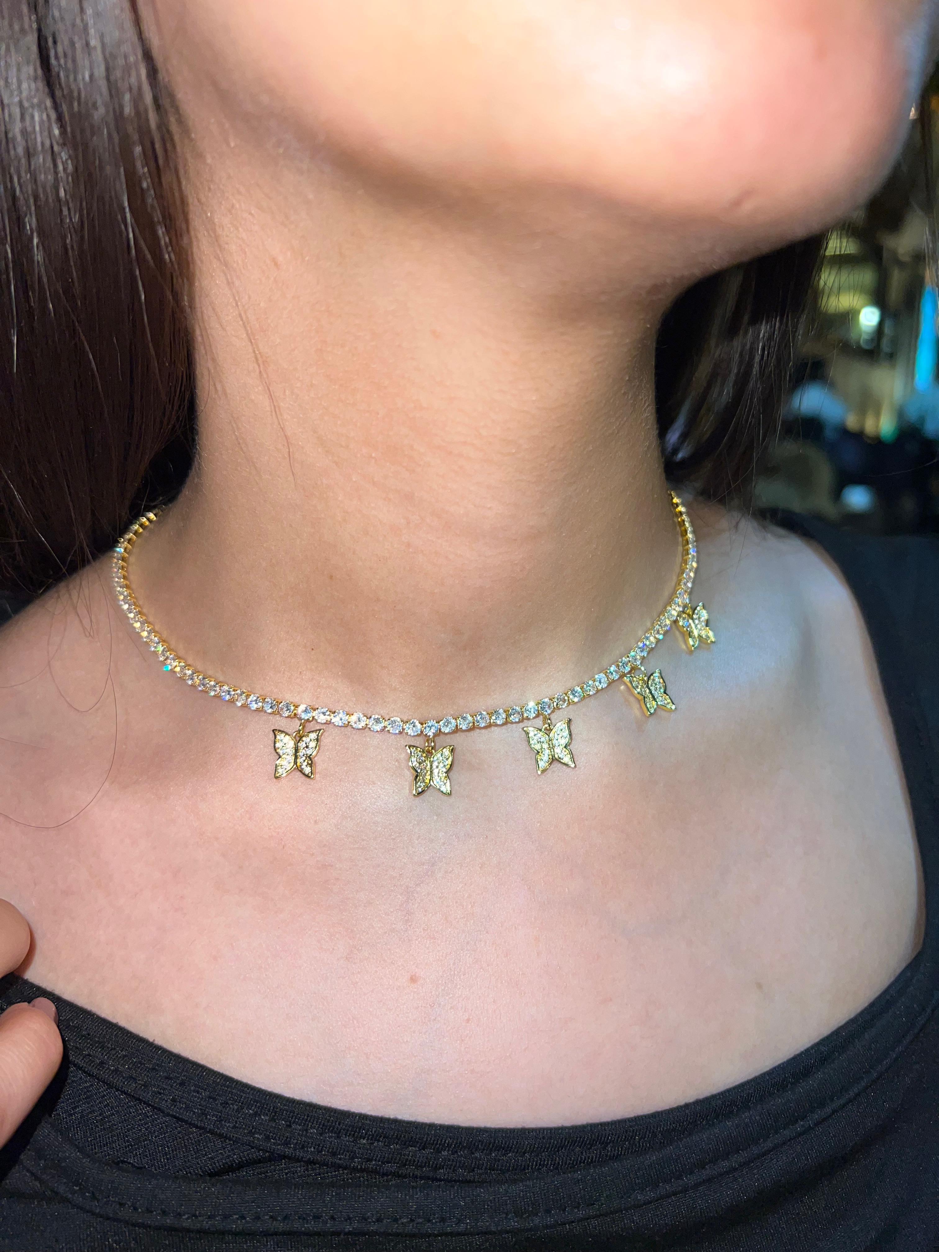 Butterfly Tennis Necklace