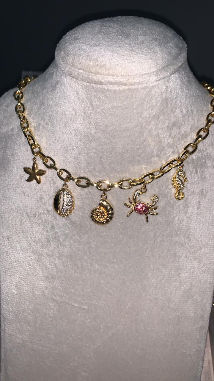 Waves Charms Necklace